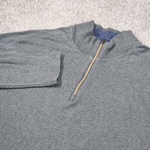 Robert Graham Sweater Mens Medium‎ 1/4 Zip Pullover Long Sleeve Preppy Grey